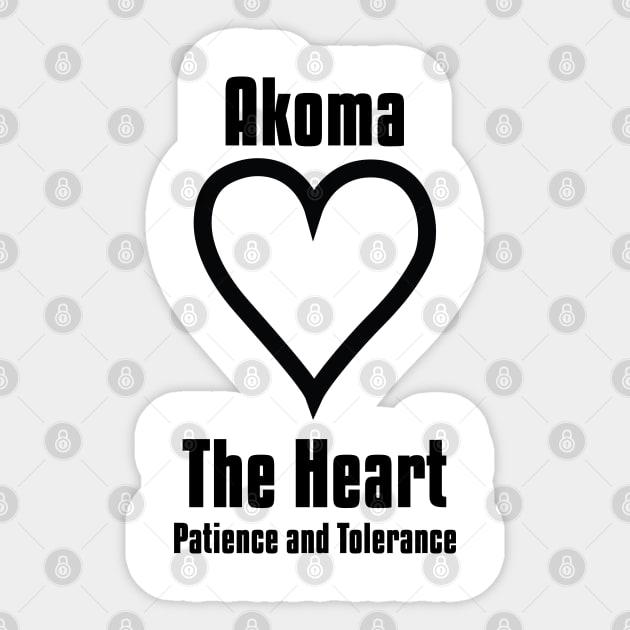 Akoma | Adinkra Symbol | African | African American | Black Lives Sticker by UrbanLifeApparel